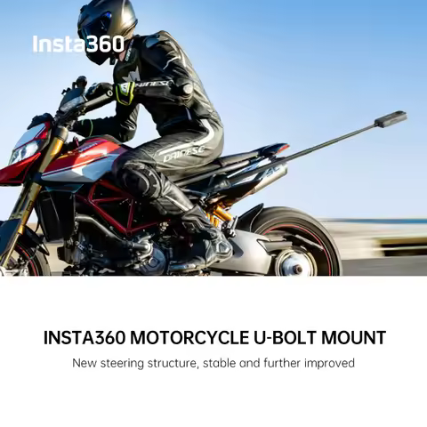 Insta360 Motorcycle U-Bolt Clamp Mount Motor Cycling Backseat Bar Clip For X4 X3 Ace Pro 2 X2 Origin