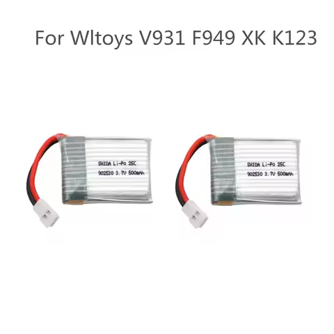 902530 500mAh 3.7V Lithium Polymer Battery for Wltoys F949 V931 K123 Air Plane Helicopter 25C High Q
