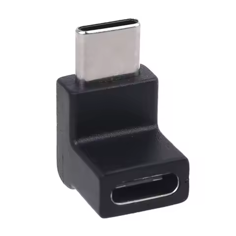USB C Adapter Type C Male to Female Right Angled 90 Degree Extension Adapter