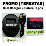 Paket Dual Charger Baterai Canon EOS M6 M5 M3 EOS 200D 800D 760D 750D 77D 9000D 8000D LP-E17 Battery
