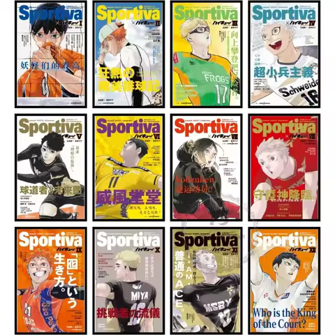 HD H-Haikyuu!! V-Volleyball Magazine Cover Art Poster, Premium Decorative Painting, Stylish Fine Wal