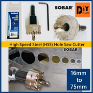 MATA Sobar HSS High Speed Hole Saw Cutter 16mm-75mm Iron Hole Saw/Round Hole Saw Cutter