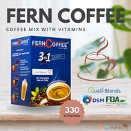 FERN Coffee with vitamins and minerals such as Vitamin C, Vitamin B1, Vitamin D3, Calcium,and Zinc