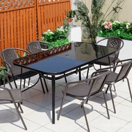 Waterproof Umbrella Patio Set Outdoor Leisure Table and Chairs Yard Table Sun Protection Balcony Out