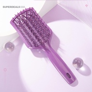 [SuperDeals888.sg] Salon Hair Comb Easy To Clean Paddle Brush Diamond Cutout Shield Home Salon Use