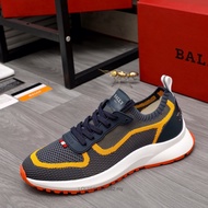 2024  Original Bally 'Barry' Black Yellow Casual Sneakers Shoes For Men