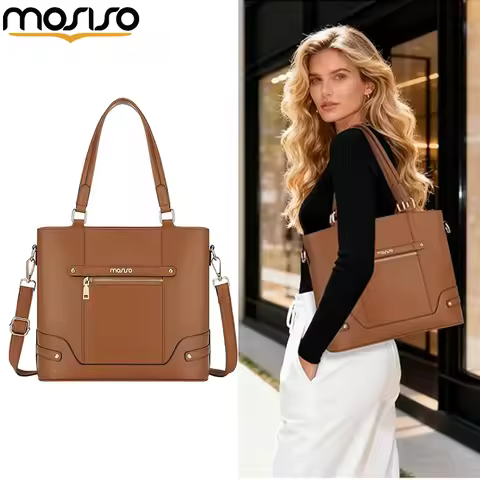 MOSISO Soft PU Leather Satchel Purses for Women Stylish Shoulder Tote Trendy Handbags Hobo Crossbody