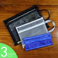 fail buku sekolah a4 file zipper a4 Beg ritsleting mesh lutsinar, beg maklumat A4/A5 lapisan dua, be