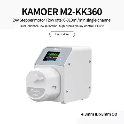 Kamoer 310ml/min M2-KK360-B Multi-channel Peristaltic Pump 24V Quick Tube Change High Precision Clos