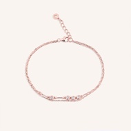 Double Layered Lab Grown Diamond Bracelet, 18K Rose Gold