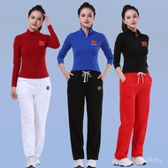 New Suit Practice Square Dance Exercise Sports Leisure Fitness Top Autumn Winter Female Dance Costum