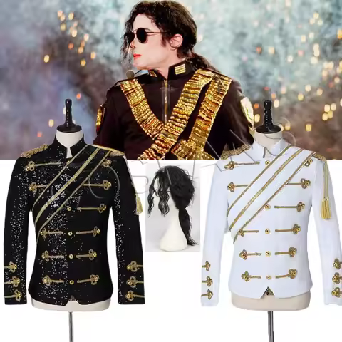 New Michael men clothing fashion slim MJ Michael Jackson coat dance Sequins suit jacket stage singer