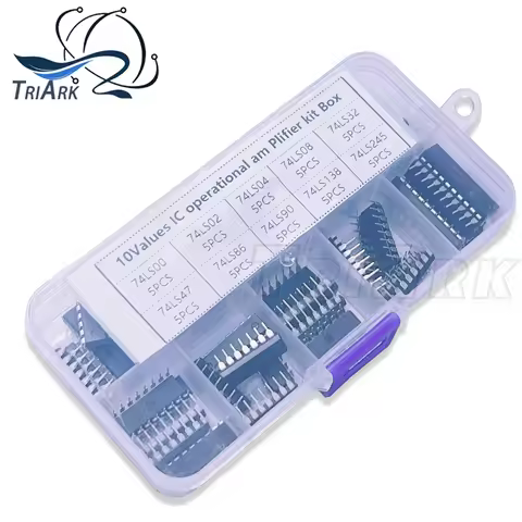 50PCS/Set Integrated Circuit DIP IC Combination KIT 74LS00 74LS02 74LS04 74LS08 74LS32 74LS47 74LS86