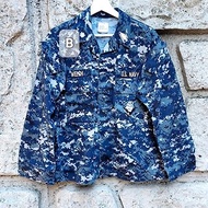 美國海軍 US NAVY 公發 迷彩藍 軍用 襯衫夾克 • 帥氣古着B款