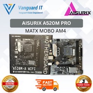 Aisurix A520M PRO MATX MotherBoard AM4 2 slots DRAM m.2