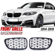 Diamond Style Kidney Grille Chrome Silver Black Front Grill for BMW 2 Series F22 F23 F87 218i 220i 2