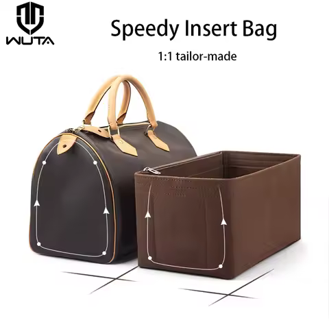 WUTA Felt Insert Bag Organizer For LV Speedy 20 25 30 35 Flap Handbag Inner Bag Makeup Travel Purse 