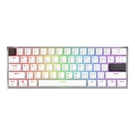 WIRELESS KEYBOARD (คีย์บอร์ดไร้สาย) FANTECH MAXFIT61 FROST WIRELESS (MK860) (WHITE) (OUTEMU BLUE SWI