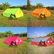 Tenda Pramuka Kapasitas 8-12 FULLSET Tinggal Pakai | Termasuk Alas Tiang Tali & Pasak