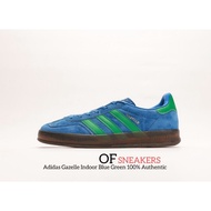 Adidas Gazelle Indoor Blue green Shoes 100% Authentic