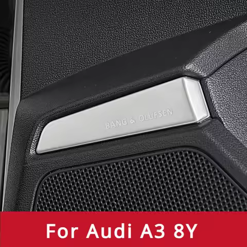 4PCS Car Door Speaker Horn Audio Stainless Steel Trim Strips For Audi A3 8Y Interior decorate Access