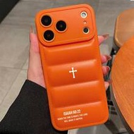 Isaiah 60:22 Cross Print Orange Apple Phone Case, "When The Time Is Right, I The Lord Will Make It H