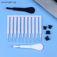 [amazingps] Cell Phone Charging Port Dust Plug With Cleaning Brush For 14 13 12 8 Pro Max Plus Type 