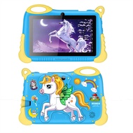 Version 23cm Children Learning Game Tablet PC 1G+32G Unpluggable Cartoon WiFi Version Android 7.0