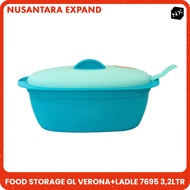 Green Leaf Serving Container / Food Storage Verona 1.5L / 2.1L / 2.4L / 2.8L / 3.2L