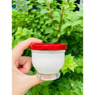 SET OF 20 75ML DWARF LOTUS GLASS JARS - WIDE MOUTH - LUXURY - DELICATE