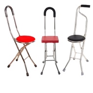 S/💎Armchair Elderly Crutches Stool Elderly Crutches Chair Four-Leg Folding Four-Corner Crutches Stool BS9N