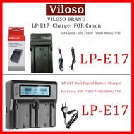 LP-E17 Dual Digital Battery Charger for Camera For Canon -EOS 750D/ 760D/ 800D/ 77D