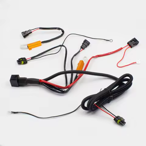 relay harness plug connector hid conversion kit wiring harness with resistor H1 H3 H4 H7 H8 H11 9005