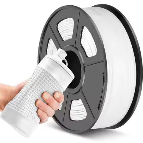 TPU Filament 1.75mm White 250G, Flexible 3D Printer Filament with Shore Hardness 95A, Strong Elastic