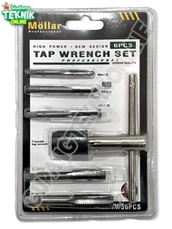 Hand Tap Handle Mata Tap Set 6pcs MOLLAR MLR-TWS6PCS / Tap Pembuat Ulir Drat Hendel Gagang Tap Wrenc