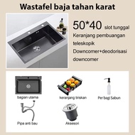 SUS 304 Wastafel Dapur Mewah Kitchen sink Bak Cuci Piring Bak Cuci Piring Modern Kitchen sink