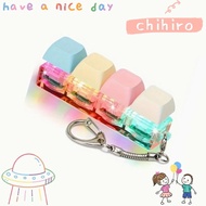 CHIHIRO Fidget Keychain, DIY Keyboard Keycap Finger Keyboard Cap,  Relief Stress 2/4/9 Keys Keys But