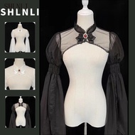 Women's Dark Gothic Lolita Lightweight Mesh Blouse with UV Protection