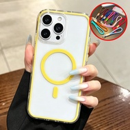 iPhone 12 Pro max 11 Pro max Phone Case High Transparency 2 in 1 Magnetic Suction
