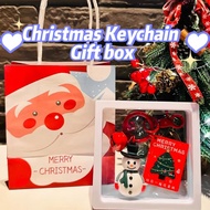 Cartoon Christmas key chain gift box Christmas key chain Christmas key ring couple Key Ring Christmas gift wholesale Christmas pendant Christmas doll bag pendant Birthday Gift Box christmas gift