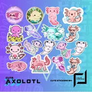 8 PCS Cute Axolotl Glitter Stickers For Tumblers Laptops Motorcycles And More