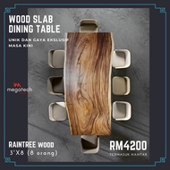 MEJA MAKAN KAYU BALAK DINING TABLE WOOD SLAB