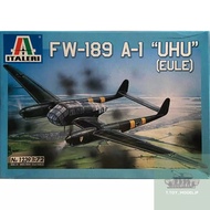 Italeri 1/72 FW-189 A-1 UHU (EULE) No.1239 Fighter Aircraft Model World War Assembly