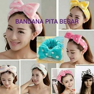Ribbon BANDANA BATH BANDANA KOREAN BANDANA FEATHER RIBBON BANDANA