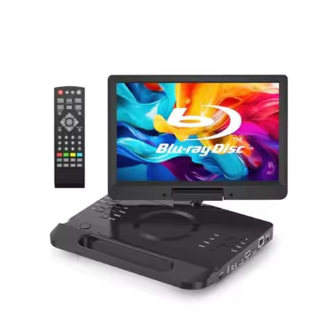 13.3' Portable Blu Ray Player with 12' 1080P Full HD Swivel Screen Blu-ray DVD Player with HDMI Out 