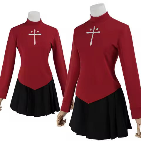 HOLOUN Fate Stay Night Game Rin Tohsaka Cosplay Costume Convention Halloween Comic Outfit Skirt T-sh