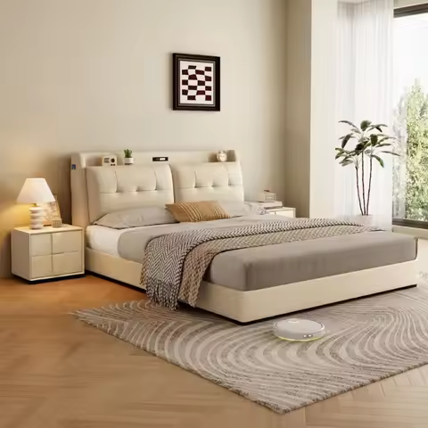 Light luxury bed frame hotel double multi-functional simple bed 180x200 modern camera da letto compl
