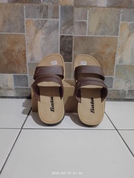PROMO DISKON 50%!!!! sandal BATA - Salvador // sandal pria dewasa warna hitam dan tan ukuran (EU) 39