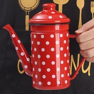 [with Strainer]Oulijia Enamel Enamel Pot Enamel Oiler Enamel Kettle Enamel Coffee Pot Coffee Maker