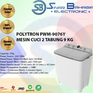 Murah POLYTRON PWM-9076Y MESIN CUCI 2 TABUNG 9 KG (NEW) (KHUSUS